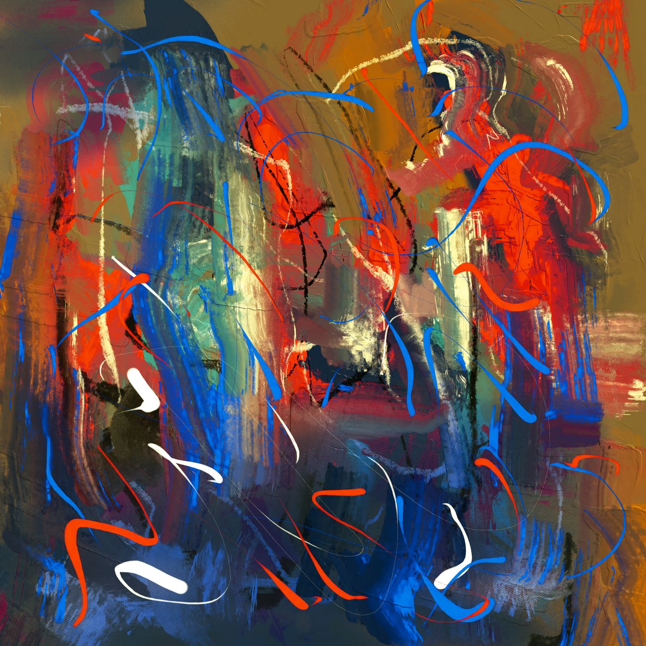 close up photo of an abstract painting
